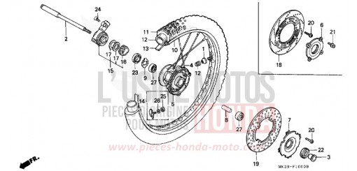 FRONT WHEEL XR600RM de 1991